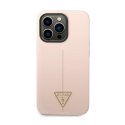 Guess Silicone Triangle Logo - Case for iPhone 14 Pro Max (Pink)