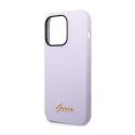Guess Silicone Vintage - Case for iPhone 14 Pro (Purple)
