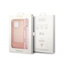 Guess Translucent Pearl Strap - Case for iPhone 14 Pro (Pink)