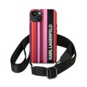 Karl Lagerfeld Color Stripes Strap - Case for iPhone 14 (Pink)