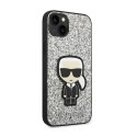 Karl Lagerfeld Glitter Flakes Ikonik - Case for iPhone 14 (Silver)