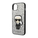 Karl Lagerfeld Glitter Flakes Ikonik - Case for iPhone 14 (Silver)