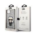 Karl Lagerfeld Glitter Flakes Ikonik - Case for iPhone 14 (Silver)