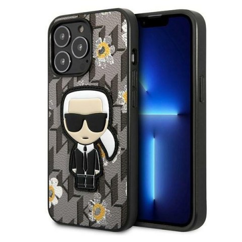 Karl Lagerfeld Iconic Karl Flower - Case for iPhone 13 Pro (Grey)