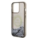 Karl Lagerfeld Liquid Glitter Round RSG Logo Case - Case for iPhone 14 Pro Max (Black)