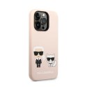 Karl Lagerfeld Liquid Silicone Karl & Choupette MagSafe - Case for iPhone 14 Pro (Pink)