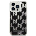 Karl Lagerfeld Monogram Liquid Glitter - Case for iPhone 14 Pro (Black)