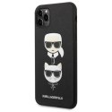 Karl Lagerfeld Saffiano Karl & Choupette Heads - Case for iPhone 11 Pro Max (Black)