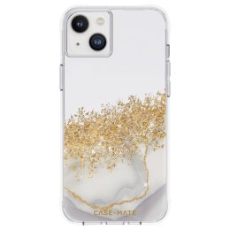 Case-Mate Karat - Case decorated in gold for iPhone 14 Plus (Marble)