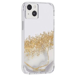 Case-Mate Karat - Case decorated in gold for iPhone 14 Plus (Marble)