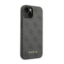 Guess 4G Metal Gold Logo - Case for iPhone 14 (Grey)