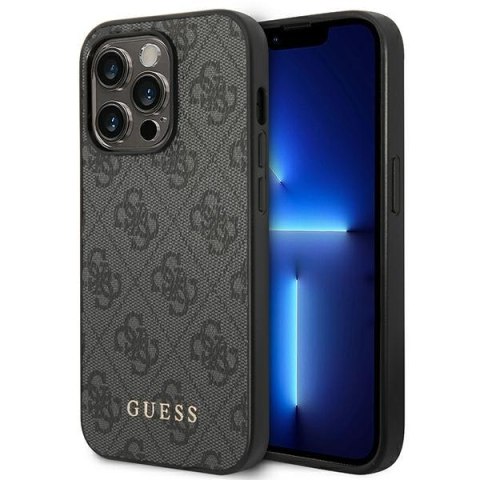 Guess 4G Metal Gold Logo Case iPhone 14 Pro Max (Grey)