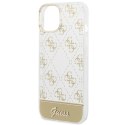 Guess 4G Stripe Script Logo Electroplated Pattern - Case for iPhone 14 Plus (Gold)