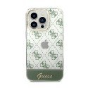 Guess 4G Stripe Script Logo Electroplated Pattern - Case for iPhone 14 Pro Max (Khaki)