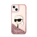 Karl Lagerfeld Liquid Glitter NFT Karl's Head - Case for iPhone 14 Plus (Pink)