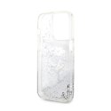 Karl Lagerfeld Liquid Glitter NFT Karl's Head - Case for iPhone 14 Pro (Silver)