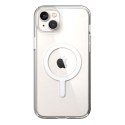 Speck Presidio Perfect-Clear + MagSafe - Case for iPhone 15 Plus / 14 Plus with MICROBAN coating (Clear)