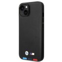 BMW Leather Hot Stamp Tricolor - Case for iPhone 14 (Black)