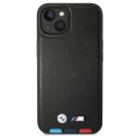 BMW Leather Hot Stamp Tricolor - Case for iPhone 14 (Black)