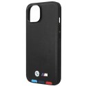 BMW Leather Hot Stamp Tricolor - Case for iPhone 14 (Black)