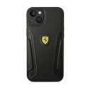 Ferrari Leather Stamp Sides - Case for iPhone 14 (Black)