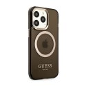 Guess Gold Outline Translucent MagSafe - Case for iPhone 13 Pro (Black)