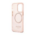 Guess Gold Outline Translucent MagSafe - Case for iPhone 13 Pro Max (Pink)