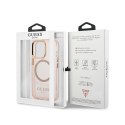 Guess Gold Outline Translucent MagSafe - Case for iPhone 13 Pro Max (Pink)