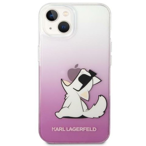 Karl Lagerfeld Leather Perforated Logo Case iPhone 14 Plus (Pink)