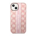 Karl Lagerfeld Mono Vertical Stripe - Case for iPhone 14 Plus (Pink)