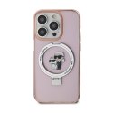 Karl Lagerfeld Ring Stand Karl & Choupette MagSafe - iPhone 15 Pro Max Case (pink)