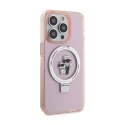 Karl Lagerfeld Ring Stand Karl & Choupette MagSafe - iPhone 15 Pro Max Case (pink)