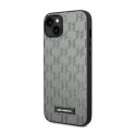 Karl Lagerfeld Saffiano Mono Metal Logo - Case for iPhone 14 Plus (Gray)