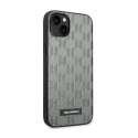 Karl Lagerfeld Saffiano Mono Metal Logo - Case for iPhone 14 Plus (Gray)