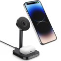 Spigen PF2100 ArcField - 2-in-1 wireless charger for iPhone & AirPods 7.5W (Black)