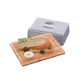 Bamboo cheese board with lid