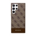 Guess 4G Bottom Stripe Metal Logo Collection - Samsung Galaxy S24 Ultra Case (brown)