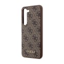Guess 4G Metal Gold Logo - Case for Samsung Galaxy S24+ (Brown)
