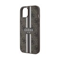 Guess 4G Printed Stripes MagSafe - iPhone 15 Case (brown)