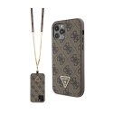 Guess Crossbody 4G Metal Logo - iPhone 12 / iPhone 12 Pro Case (brown)