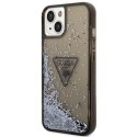 Guess Liquid Glitter Triangle Logo Case - Case for iPhone 14 (Black)