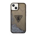 Guess Liquid Glitter Triangle Logo Case - Case for iPhone 14 Plus (Black)