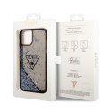 Guess Liquid Glitter Triangle Logo Case - Case for iPhone 14 Plus (Black)