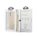 Guess Saffiano Triangle Logo Case - Case for iPhone 14 (Beige)
