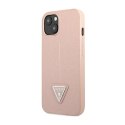 Guess Saffiano Triangle Logo Case - Case for iPhone 14 Plus (Pink)