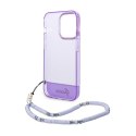 Guess Translucent Pearl Strap - Case for iPhone 14 Pro Max (Purple)