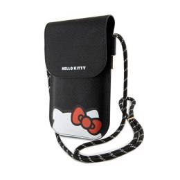 Hello Kitty Leather Hiding Kitty Cord - Phone crossbody bag (black)
