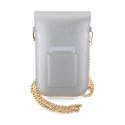 Hello Kitty Leather Metal Logo Chain - Phone crossbody bag (silver)