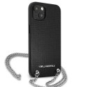 Karl Lagerfeld Leather Textured and Chain - Case for iPhone 13 mini (Black)