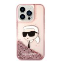 Karl Lagerfeld Liquid Glitter NFT Karl's Head - Case for iPhone 14 Pro (Pink)